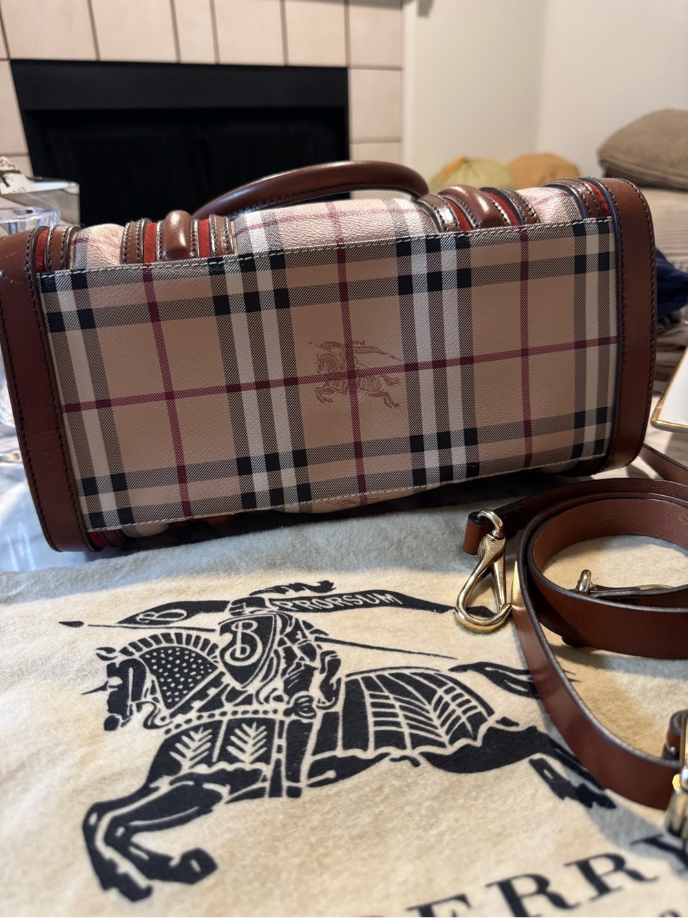 Burberry Alchester Canvas Bag- Medium - Picture 9 of 15